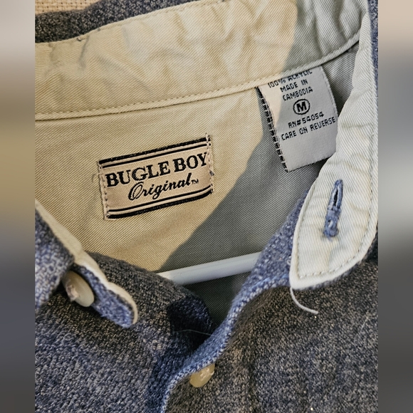 Bugle boy 90s button down shirt Medium Grey - Picture 5 of 6